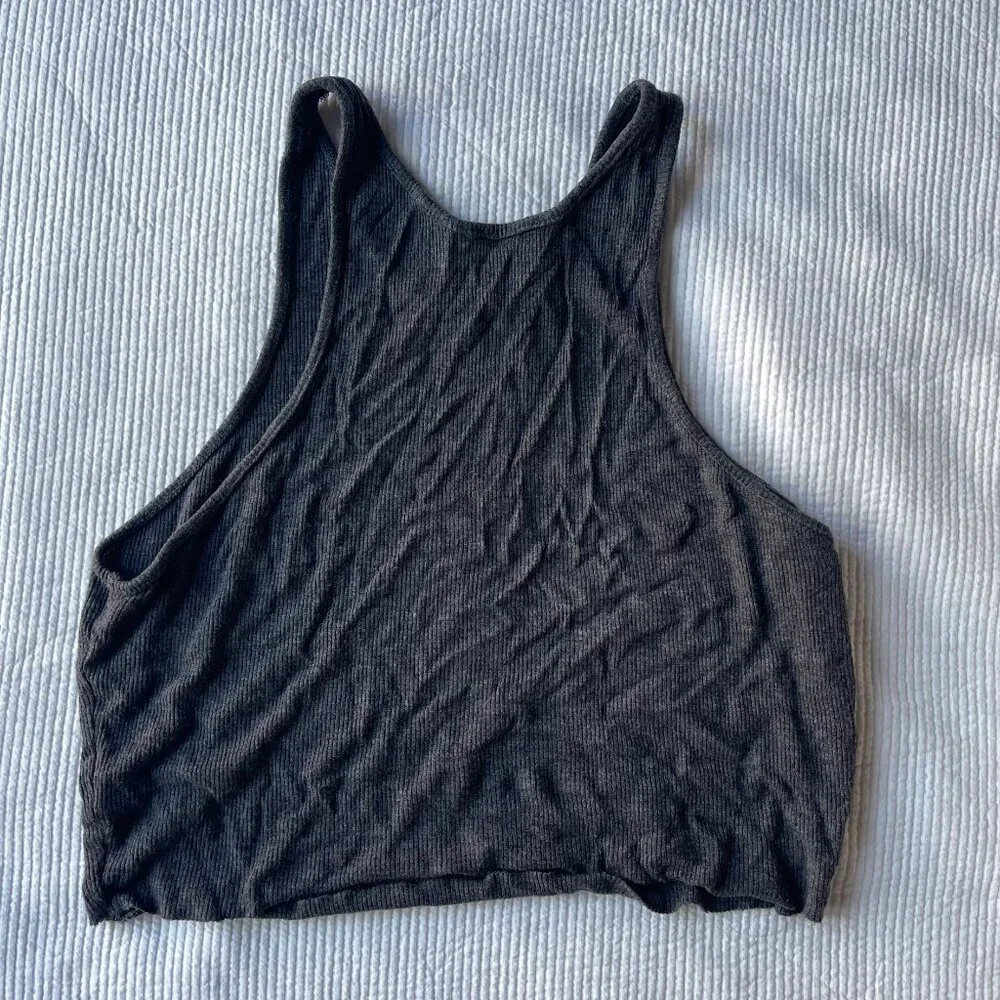 Free People Intimately High Neck Ribbed Crop - Picture 3 of 4